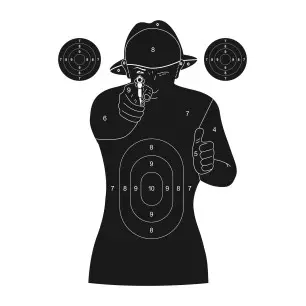 TARGET SILHOUETTE POLICE 50x70cm - CLICK ARMS