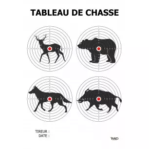 CIBLE TABLEAU DE CHASSE 30x40cm - CLICK ARMS