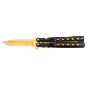 THIRD FOLDING KNIFE PATTERN GOLD AND BLACK BLADE 10CM - CLICK ARMS