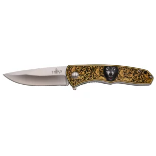 THIRD FOLDING KNIFE WOLF GOLD PATTERN - CLICK ARMS
