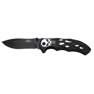 THIRD TACTICAL FOLDING KNIFE WHITE SKULL PATTERN - CLICK ARMS