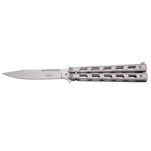 THIRD BUTTERFLY KNIFE SILVER BLADE 12CM - CLICK ARMS