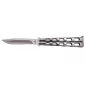 THIRD BUTTERFLY KNIFE STAINLESS STEEL SILVER BLADE 11CM