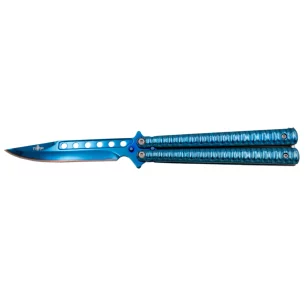 THIRD BUTTERFLY KNIFE BLUE PATTERN BLADE 11CM - CLICK ARMS