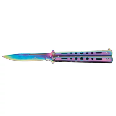 THIRD BUTTERFLY KNIFE PATTERN RAINBOW BLADE 11CM - CLICK ARMS
