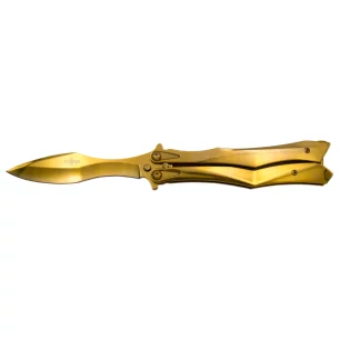 THIRD BUTTERFLY KNIFE GOLD BLADE 11CM - CLICK ARMS