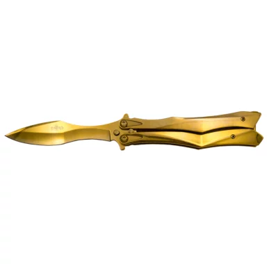 THIRD BUTTERFLY KNIFE GOLD BLADE 11CM - CLICK ARMS