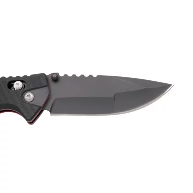 THIRD TACTICAL FOLDING KNIFE BLACK AND RED PATTERN - CLICK ARMS