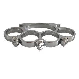SILVER SKULLS BRASS KNUCKLE - CLICK ARMS