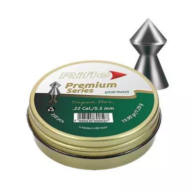 RIFLE PREMIUM POINTED HEAD PELLETS 5.5mm x250 - CLICK ARMS