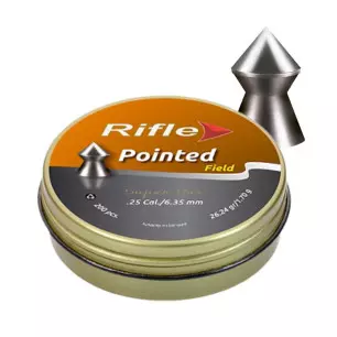 RIFLE FIELD POINTED PELLETS 6.35mm x150 - CLICK ARMS