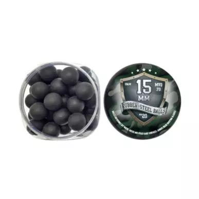 BOX OF HARD RUBBER BALLS 15 MM - 4.4 Gr - CLICK ARMS