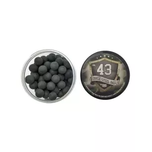 BOX OF 100 HARD RUBBER STEEL BALLS 0.43 - 1.56 Gr - CLICK ARMS